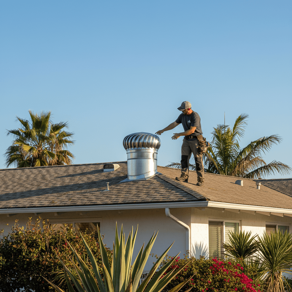 Professional whirlybird ventilation system installation